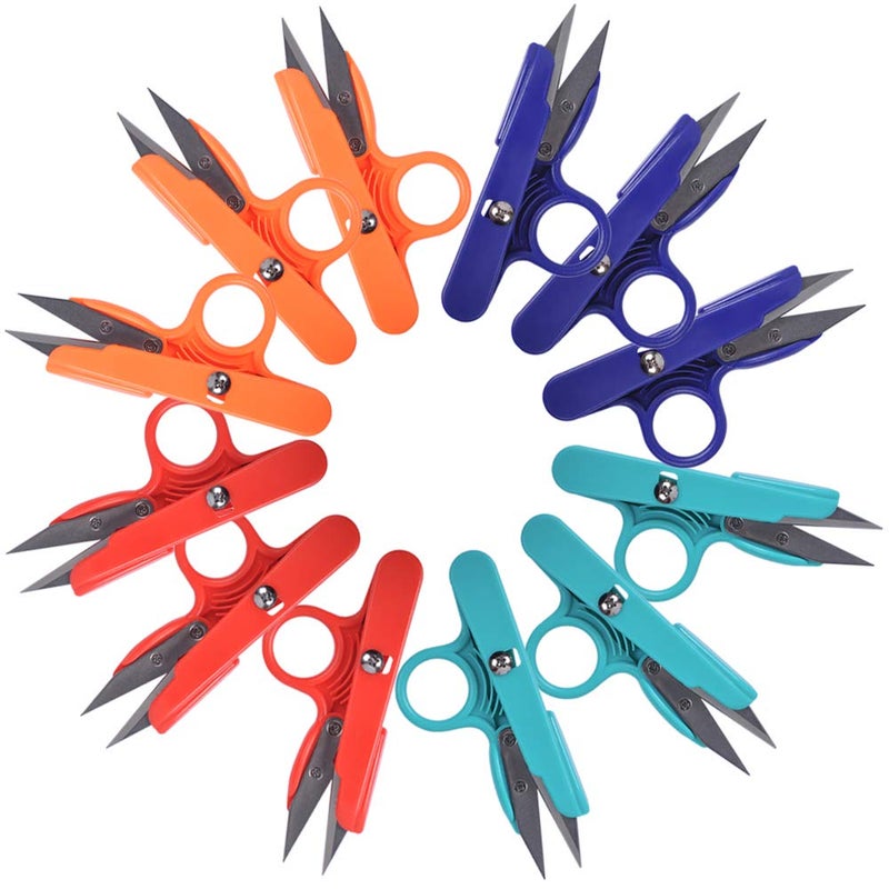 UCEC 4.7 Inch Thread Snips, Crochet Sewing Scissors Yarn Scissor Small Fabric & Mini Scissor Thread Scissors Clipper Nippers for Sewing Knitting, 12 Pack - Image 1